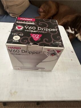 HARIO V60 Dripper VDC-02 Ceramic Coffee Brewer - White
